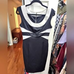 Maggy London Black and White Dress